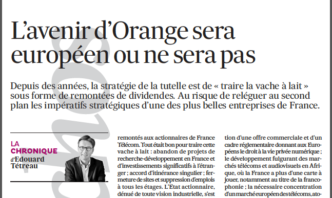26-03-2014 L’avenir d’Orange sera européen ou ne sera pas