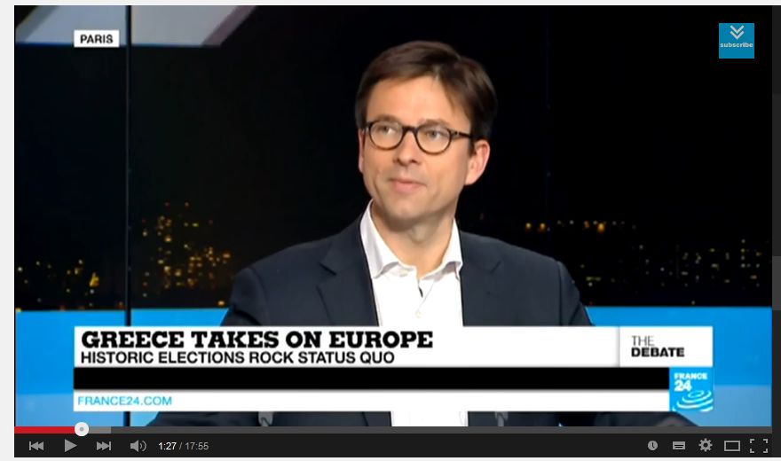 THE DEBATE – France 24 – Edouard Tetreau – Greece Takes on Europe: Historic Elections Rock Status Quo